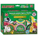 Kit 6 culori x 40gr plastilina magica + 4 seturi accesorii, ALPINO Animals