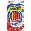 Carioca Carioca erasable, varf gros - 6mm, 7 culori+1 erasable marker/cutie, CARIOCA Magic Erasable