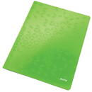 Dosar cu sina Leitz WOW, carton laminat, FSC, A4, 250 coli, verde