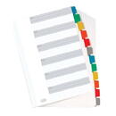 Elba Separatoare carton alb Mylar, cu margine PP color, A4, 170g/mp, 12 culori/set, ELBA
