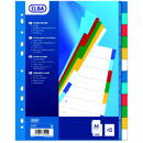 Elba Separatoare plastic color, A4 XL, 120 microni, 12 culori/set, ELBA