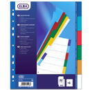 Elba Separatoare plastic color, A4 XL, 120 microni, 6 culori/set, ELBA