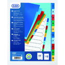 Elba Index plastic color numeric 1-10, A4 XL, 120 microni, ELBA