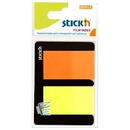 Stick'n Stick index plastic transparent color 45 x 25 mm, 2 x 25 file/set, Stick"n - 2 culori neon