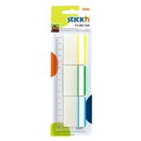 Stick'n Stick index plastic transp. cu margine color 37 x 50 mm, 3 x 10file/set, Stick"n - 3 culori neon/alb
