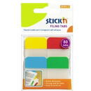 Stick index plastic transp. cu margine color 38 x 25 mm, 4 x 20 file/set, Stick