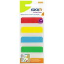 Stick'n Stick index plastic transp. cu margine color 38 x 51 mm, 4 x 20 file/set, Stick"n - 4 culori neon