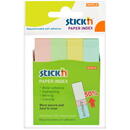 Stick'n Stick index hartie color 76 x 14 mm, 4 x 100 file/set, Stick"n - 4 culori pastel