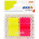 Stick'n Film index autoadeziv 45 x 25mm, 2 x 20 file, dispenser, Stick"n Pop-up Lite - 2 culori neon