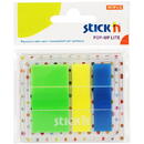 Stick'n Film index autoadeziv 45 x 12mm + 45 x 25mm, 3x20 file, dispenser, Stick"n Pop-up Lite-3 culori neon
