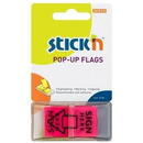 Stick'n Film index autoadeziv 45 x 25mm, 50 file/set, Stick"n Pop-up (sign here) - roz