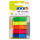 Stick'n Film index autoadeziv 45 x 12mm, 5 x 40file/set, cu dispenser, Stick"n Pop-up - 5 culori neon