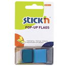 Stick'n Film index autoadeziv 45 x 25mm, 50 file/set, cu dispenser, Stick"n Pop-up - albastru