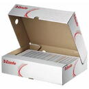 Cutie depozitare si arhivare Esselte Standard, orizontala, carton, 100% reciclat, FSC, 80 mm, alb