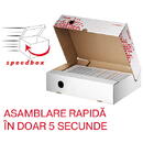 Esselte Cutie depozitare si arhivare Esselte Speedbox, orizontala, carton, 100% reciclat, FSC, 80 mm, alb