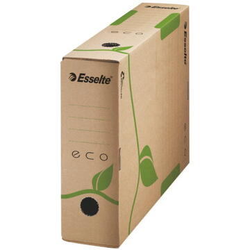Cutie depozitare si arhivare Esselte Eco Recycled, carton, 100% reciclat, FSC, 80 mm, natur