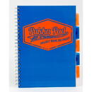 Project Book A4, 100 file 80g/mp, cu spirala dubla, coperti PP, PUKKA Neon albastru - matematica