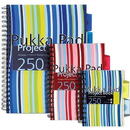 Pukka Pad Project Book A6, 125 file 80g/mp, cu spirala dubla, coperti PP, PUKKA Stripes - dictando