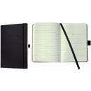SIGEL Caiet lux cu elastic, coperti Softwave, A4, 97 file, Conceptum - classic negru - dictando