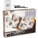 Etilux Etichete autoadezive 30/A4, 70 x 29,7 mm, 200 coli/top, ETILASER - albe