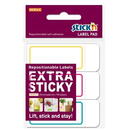 Stick'n Etichete autoadezive 25 x 65 mm, 3 x 90 etichete/set Stick"n Extra sticky label - albe- chenar color
