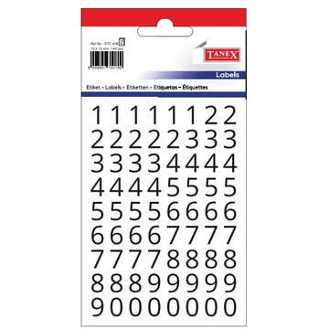 Accesorii birotica Etichete cu cifre, 0-9, 10 x 13 mm, 144buc/set, TANEX