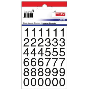 Accesorii birotica Etichete cu cifre, 0-9, 15 x 15 mm, 72buc/set, TANEX