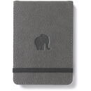Blocnotes cu elastic, A6+, 96 file-100g/mp-cream, coperti rigide gri, Dingbats Elephant - dictando