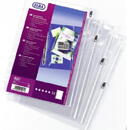 Folie protectie pentru documente A4, 140 microni PVC, cu fermoar, 10 folii/set, ELBA
