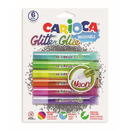 Carioca Lipici Glitter, lavabil, 6 culori/blister, CARIOCA Glitter Glue Neon