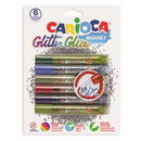 Carioca Lipici Glitter, lavabil, 6 culori/blister, CARIOCA Glitter Glue Mix