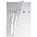 Opus Coperti plastic PVC cu sina metalica 1.5mm, OPUS Easy Open - transparent cristal/alb