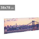 Tablou decorativ cu LED - „New York” - 2 x AA, 38 x 78 cm