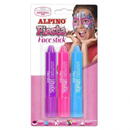 Alpino Creion pentru machiaj, 3 cul/blister, ALPINO Fiesta - Girls