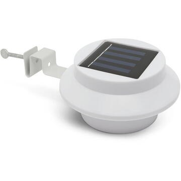 GLOBIZ Lampa solara pt. stresini/garduri cu 3 LED-uri, alb