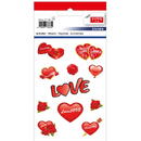 Tanex Stickere decorative, 11 buc/fila, 2 file/set, TANEX Kids - inimi cu "love" si trandafiri