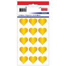 Tanex Stickere decorative, 12 buc/fila, 5 file/set, TANEX Kids - inimi - aurii