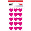 Tanex Stickere decorative, 12 buc/fila, 5 file/set, TANEX Kids - inimi - roz fluorescent