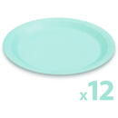Family Set farfurii albastre din hârtie - 23 cm - 12 buc. /pachet