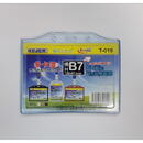 KEJEA Buzunar dubla fata pentru ID carduri, PVC flexibil, 128 x 91mm, orizontal, 5 buc/set, KEJEA - transp