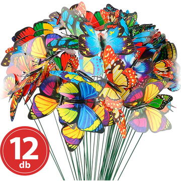 Family Fluturi decorativi cu tijă - 29 cm - plastic