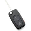 Carguard Audi - carcasă cheie tip briceag cu 2+1 butoane (1 buton de panică) și baterie 1616 - CARGUARD