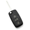 Audi - carcasă cheie tip briceag cu 3+1 butoane (1 buton de panică) și baterie 1616 - CARGUARD