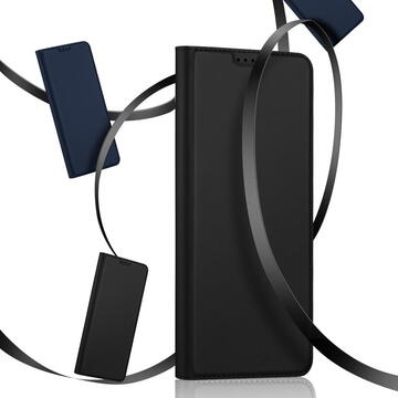Husa Dux Ducis Skin Pro case for Motorola Edge 30 Fusion flip cover card wallet stand blue