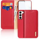 Dux Ducis Hivo case for Samsung Galaxy S23 flip cover wallet stand RFID blocking red