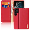 Dux Ducis Dux Ducis Hivo case Samsung Galaxy S23 Ultra cover with flip wallet stand RFID blocking red
