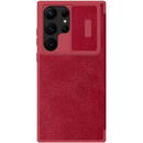 Nillkin Nillkin Qin Leather Pro Case for Samsung Galaxy S23 Ultra Flip Cover Camera Cover red