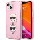 Karl Lagerfeld Karl Lagerfeld KLHCP13SKCTUGLP iPhone 13 mini 5,4" różowy/pink hardcase Glitter Karl`s & Choupette
