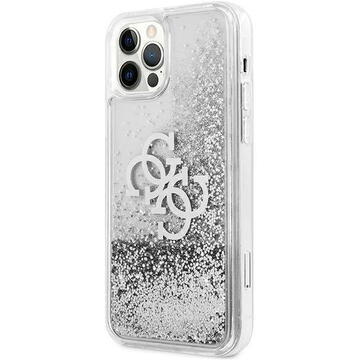 Husa Guess GUHCP12LLG4GSI iPhone 12 Pro Max 6.7&quot; silver/silver hardcase 4G Big Liquid Glitter