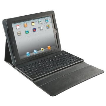 Accesorii birotica Carcasa LEITZ Complete Classic Pro, cu capac si tastatura pentru iPad Gen 3/4 /iPad 2, QWERTY - negr